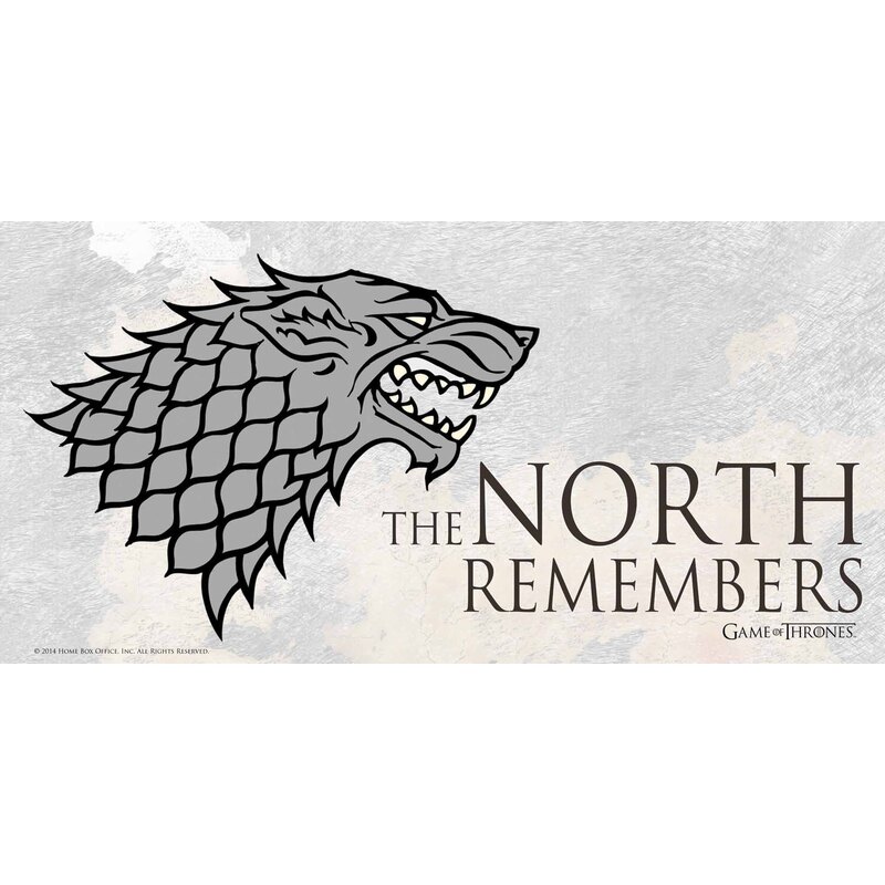 Le Trône de fer poster en verre The North Remembers 50 x 25 cm