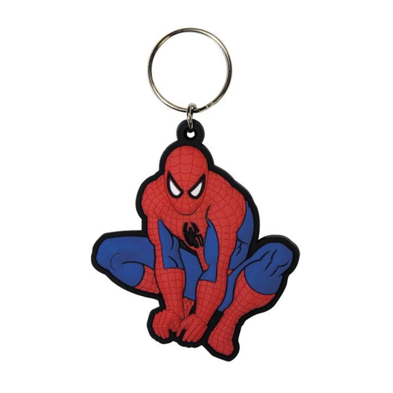 Spider-Man porte-clés caoutchouc Crouch 6 cm