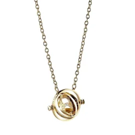 Harry Potter pendentif et collier Spinning Time Turner (plaqué or)