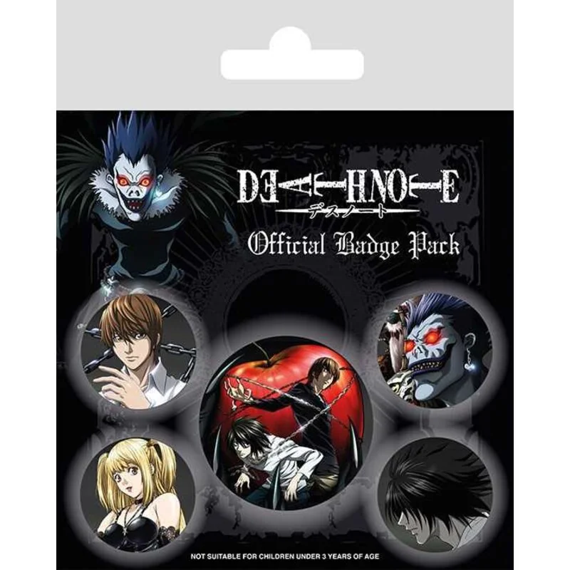 Death Note pack 5 badges Characters