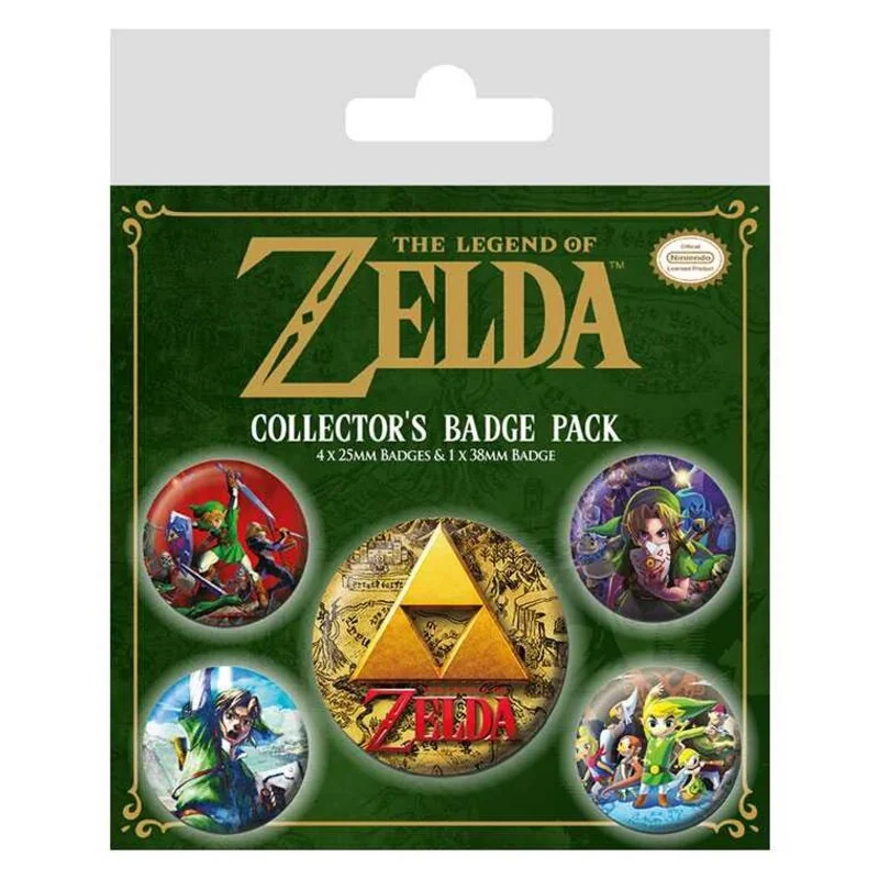 Legend of Zelda pack 5 badges Classics