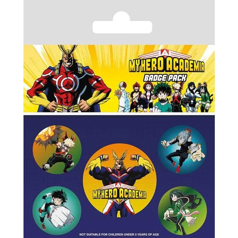 My Hero Academia pack 5 badges Characters