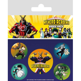 My Hero Academia pack 5 badges Characters