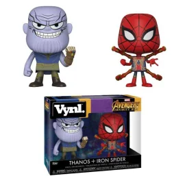 Avengers Infinity War pack 2 VYNL Vinyl figurines Thanos & Iron Spider 10 cm