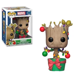 Marvel Comics POP! Marvel Holiday Vinyl Bobble Head Groot (Lights & Ornaments) 9 cm