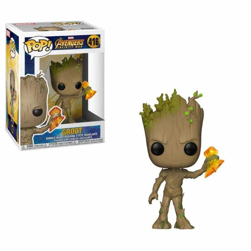 Avengers Infinity War POP! Movies Vinyl figurine Groot with Stormbreaker 9 cm