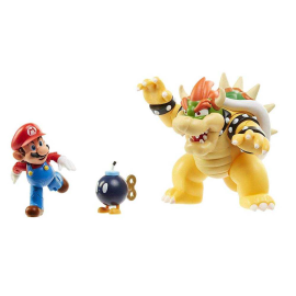 Monde de Nintendo pack 3 figurines Mario vs. Bowser Lava Battle 6-15 cm