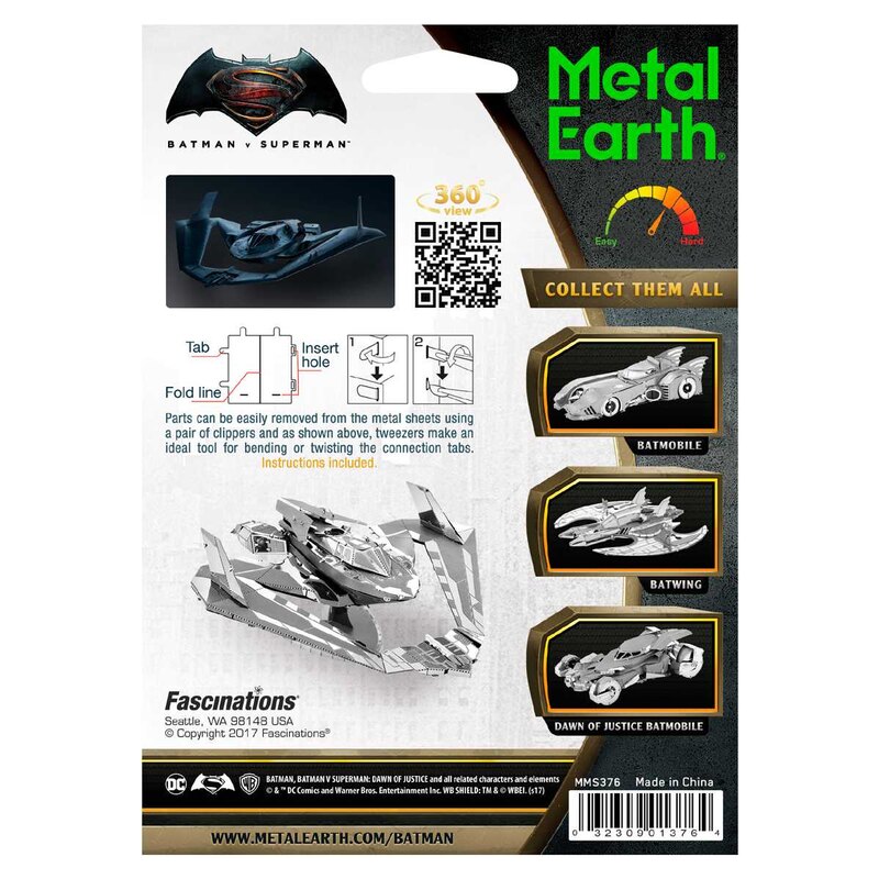 Maquette métal Metal earth BATMAN/CLASSIC TV BATMOBILE chez