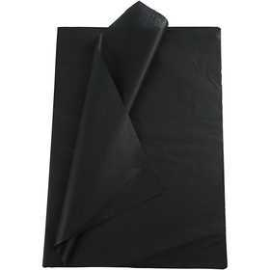 Papier de soie, feuille 50x70 cm, 14 gr, noir, 10flles