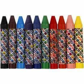 Crayon cire, d: 11 mm, L: 7 cm, 10pièces