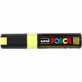 Marqueur Uni Posca, trait: 8 mm, PC-8K , jaune fluo, large, 1pièce