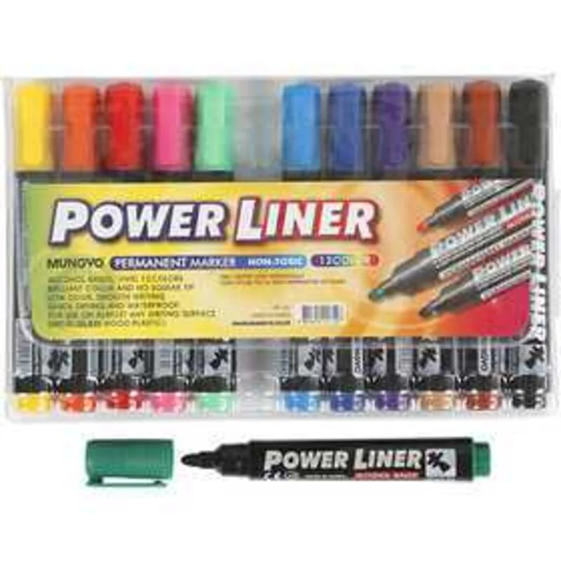 Power Liner, trait: 1,5-3 mm, Couleurs assorties, 12assortis