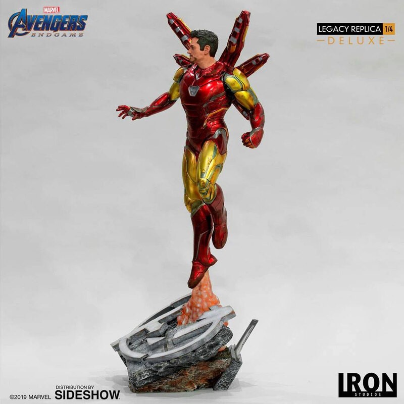 Avengers: Statuette de fin de jeu Legacy Replica 1/4 de Iron Man Mark LXXXV Version Deluxe 84 cm