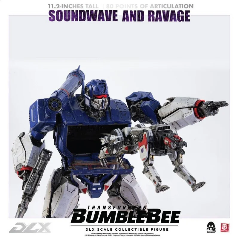 Transformers Bumblebee pack 2 figurines 1/6 DLX Soundwave & Ravage 28 cm