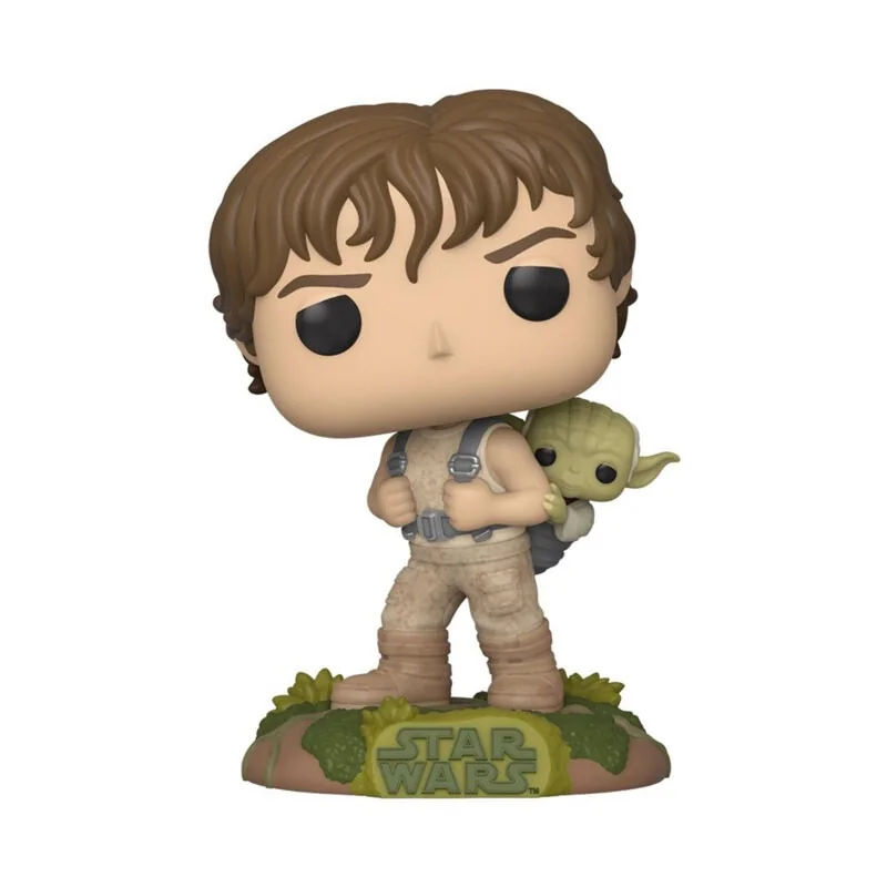 Star Wars POP! Films Figurine Vinyle Training Luke avec Yoda 9 cm