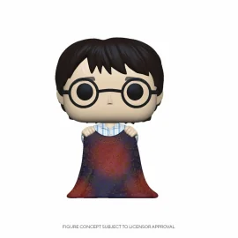 Harry Potter POP! Films Figurine vinyle Harry avec Cape d'Invisibilité 9 cm