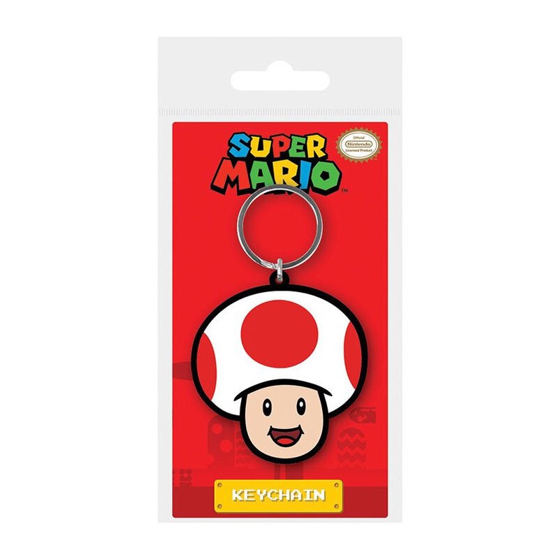 Super Mario porte-clés caoutchouc Crapaud 6 cm