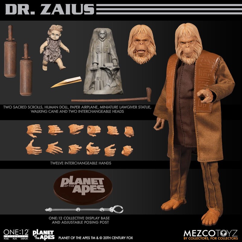 La Planète des Singes figurine 1/12 Dr. Zaius 16 cm