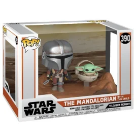 The Mandalorian pack 2 POP Moment! Vinyl figurines Mandalorian & Child 9 cm