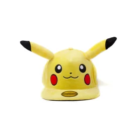 Pokemon: Casquette Snapback en peluche Pikachu