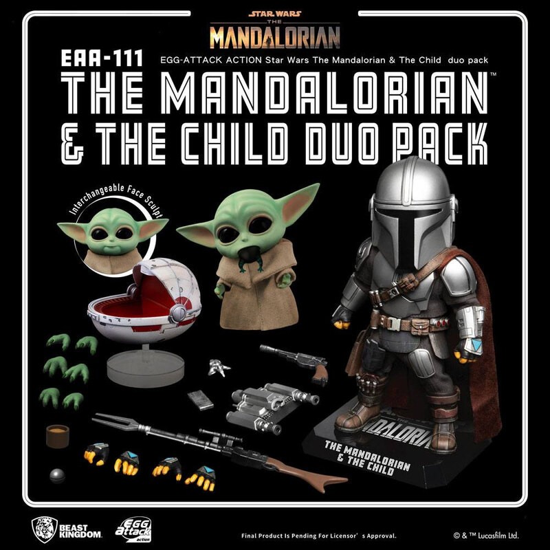 Star Wars The Mandalorian figurines Egg Attack Action The Mandalorian & The Child 7 - 17 cm