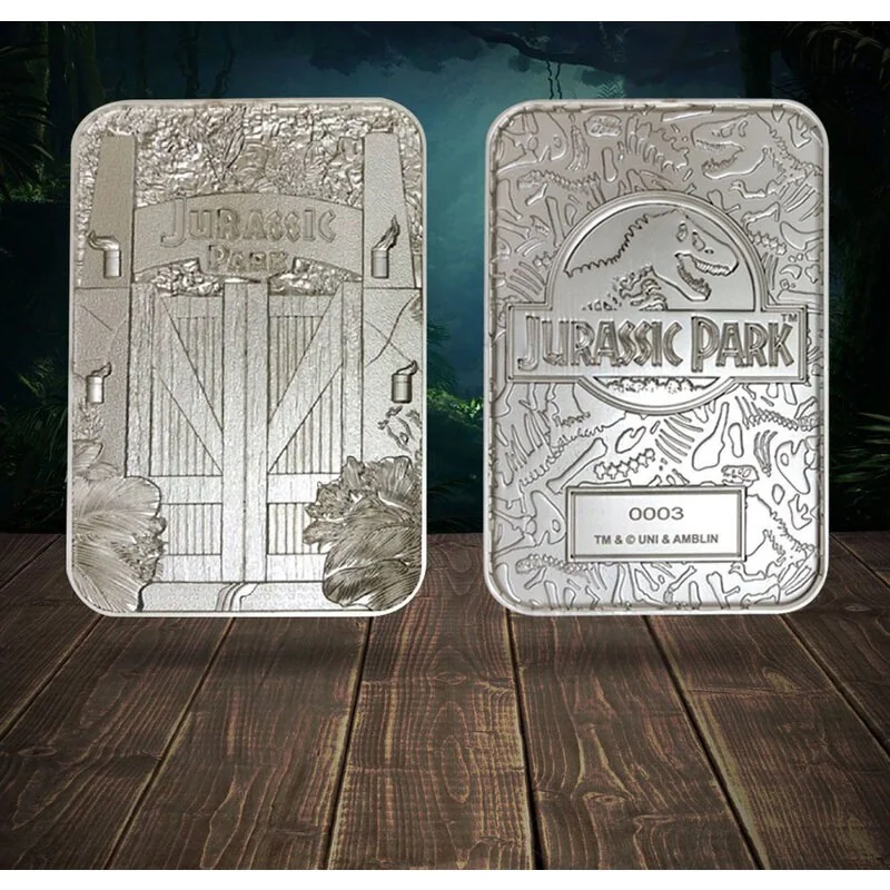 Jurassic Park réplique Metal Entrance Gates (plaqué argent)