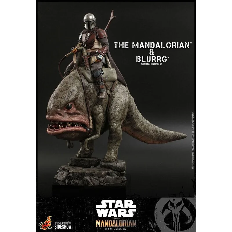 Star Wars The Mandalorian pack 2 figurines 1/6 The Mandalorian & Blurrg 37 cm