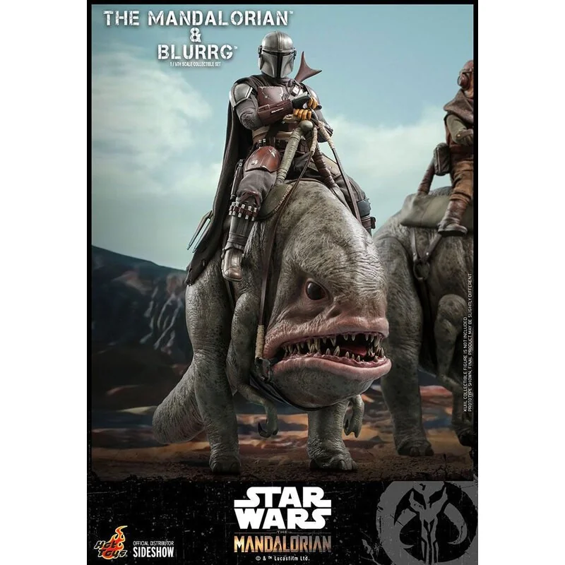 Star Wars The Mandalorian pack 2 figurines 1/6 The Mandalorian & Blurrg 37 cm