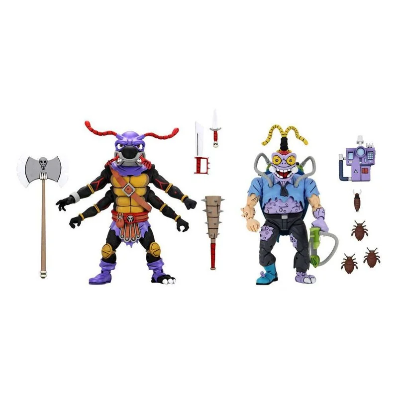 Les Tortues ninja pack 2 figurines Antrax & Scumbug 18 cm