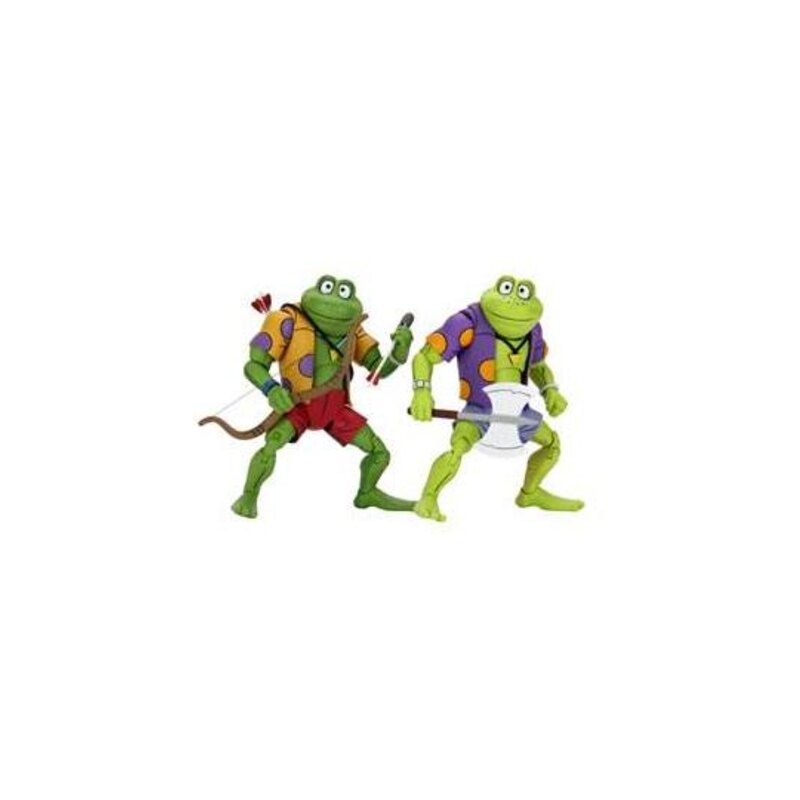 Les Tortues ninja pack 2 figurines Genghis & Rasputin Frog 18 cm