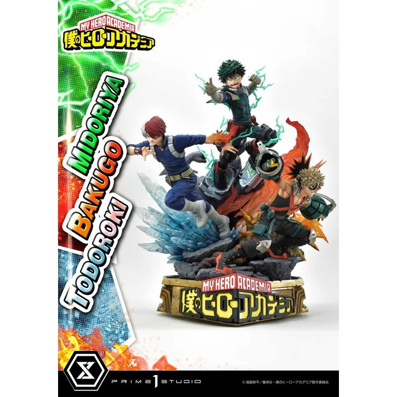 My Hero Academia statuette Midoriya, Bakugo & Todoroki 69 cm