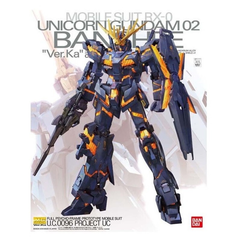 Gundam Gunpla MG 1/100 Unicorn Gundam 02 Banshee Ver Ka