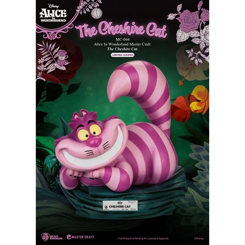 Alice au pays des merveilles statuette Master Craft The Cheshire Cat 36 cm