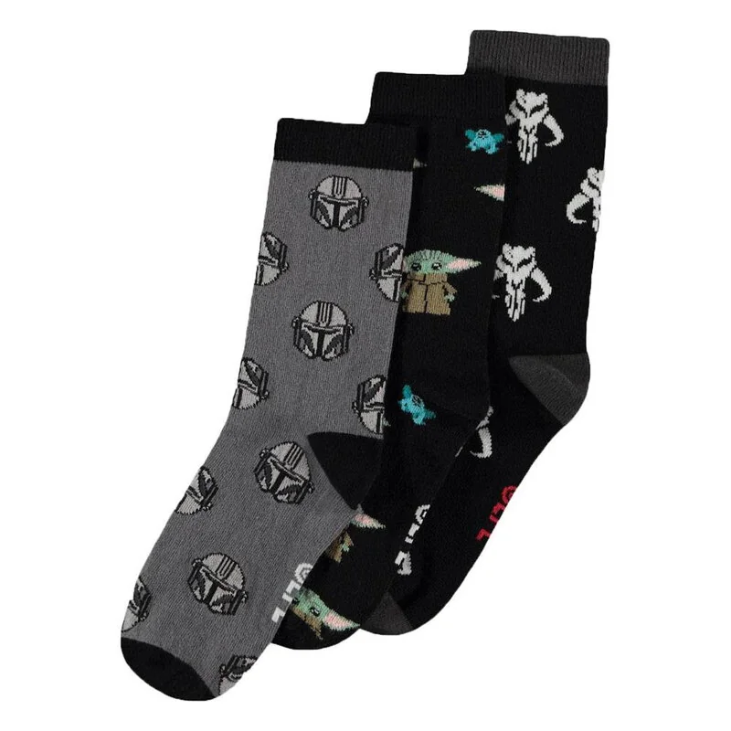 Star Wars : The Mandalorian pack 3 paires de chaussettes Three Icons 39-42