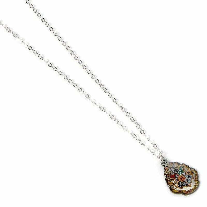 Harry Potter pendentif et collier plaqués argent Hogwarts