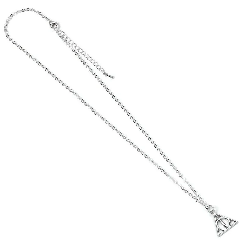 Harry Potter pendentif et collier plaqués argent Deathly Hallows