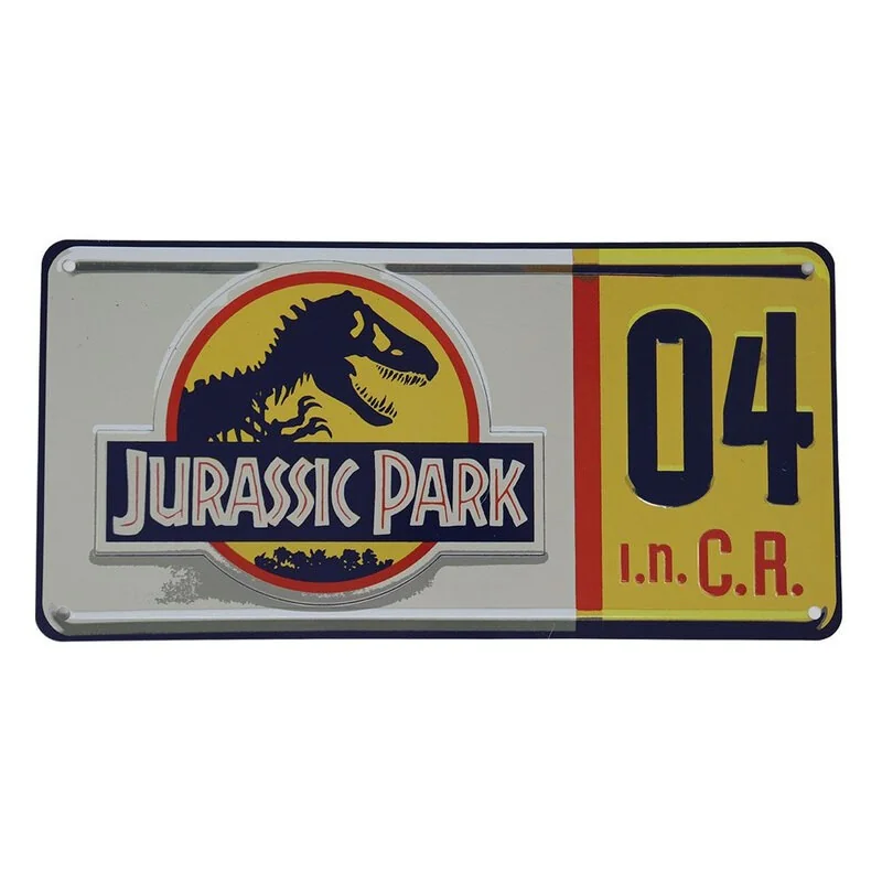 Jurassic Park réplique 1/1 plaque minéralogique Dennis Nedry