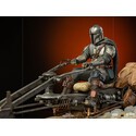 Star Wars The Mandalorian statuette 1/10 Deluxe Art Scale Mandalorian on Speederbike 18 cm