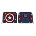 Marvel Loungefly Portefeuille Captain America 80Th Anniversary Floral Sheild