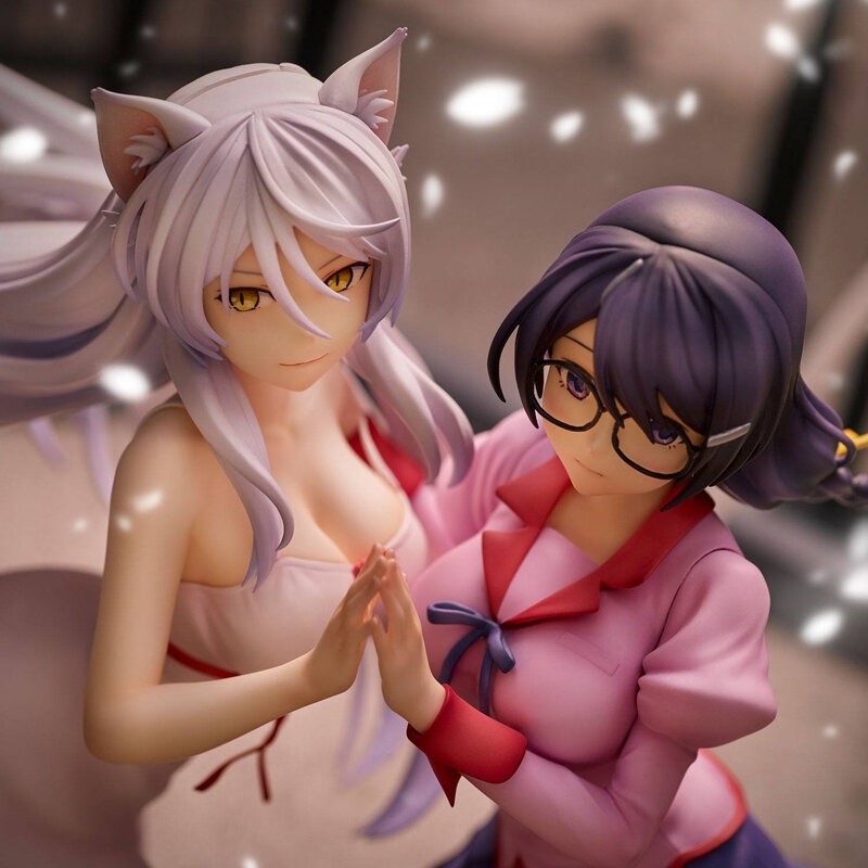 Nekomonogatari Monogatari Series statuettes PVC Tsubasa Hanekawa Set 19 cm