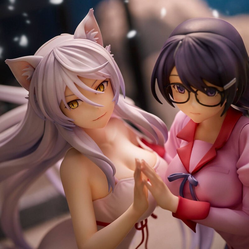 Nekomonogatari Monogatari Series statuettes PVC Tsubasa Hanekawa Set 19 cm