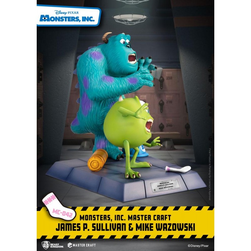 Monstres et Compagnie statuette Master Craft James P. Sullivan & Mike Wazowski 34 cm