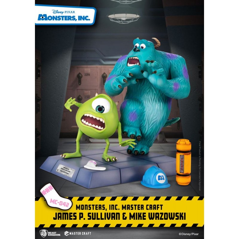 Monstres et Compagnie statuette Master Craft James P. Sullivan & Mike Wazowski 34 cm