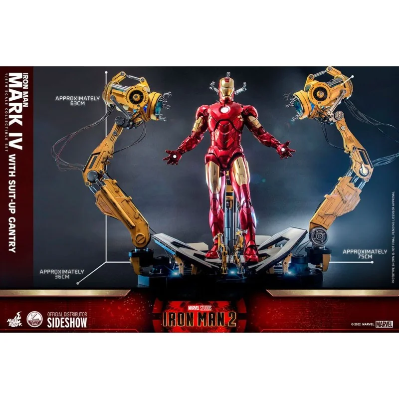 Iron Man 2 figurine 1/4 Iron Man Mark IV with Suit-Up Gantry 49 cm