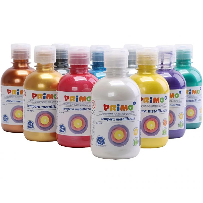 Peinture métallisée PRIMO, couleurs assorties, 10x300 ml/ 1 Pq.