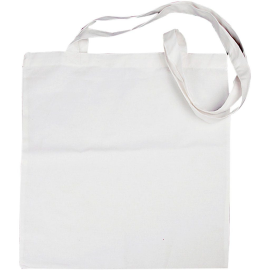 Sac à provisions, blanc, dim. 38x42 cm, 145 gr, 10 pièce/ 1 Pq.