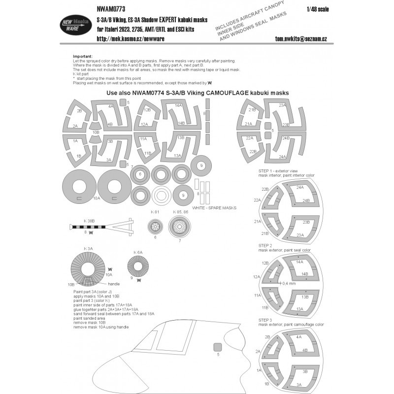 Masques kabuki Lockheed S-3A/B Viking, ES3A Shadow EXPERT