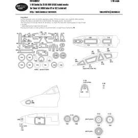 Ensemble de masques de base Sukhoi Su-25UB/Su-25UBK (conçu pour être utilisé avec les kits Kopro (ex KP), OEZ et SMER)