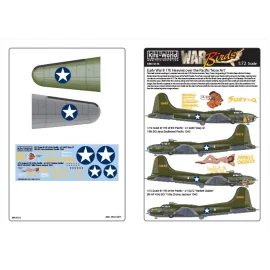 Décal Boeing B-17E Flying Fortress of the Pacific - 41-2489 'Suzy Q' 19th BG Java Southwest Pacific 1943; 41-2472 'Yankee Diddle