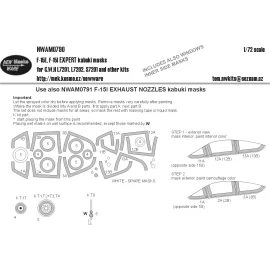 McDonnell F-15E, F-15I Eagle EXPERT kabuki masque la verrière de l'avion, y compris les masques latéraux intérieurs, les phares 